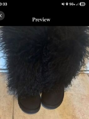UGG New Tall Black Boots Boho Very Bold Statement Style Look